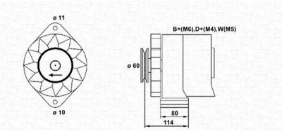 MAGNETI MARELLI 943356248010 -  Генератор